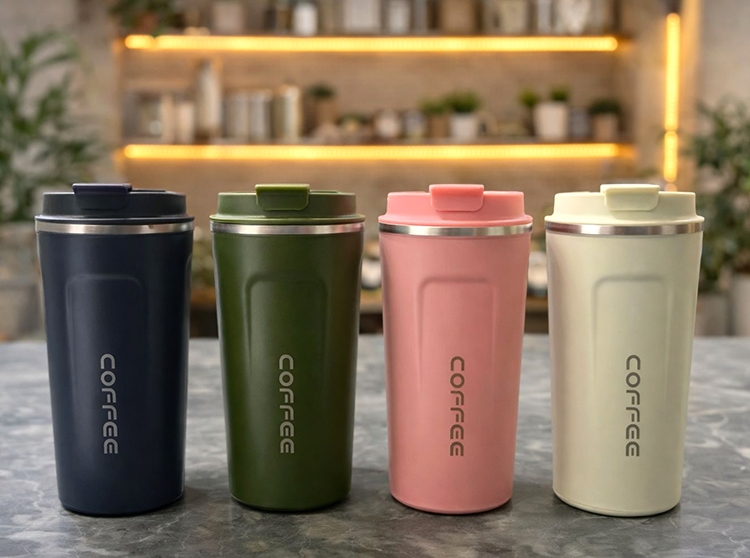 480 ml Paslanmaz Çelik Termos Mug Bardak 