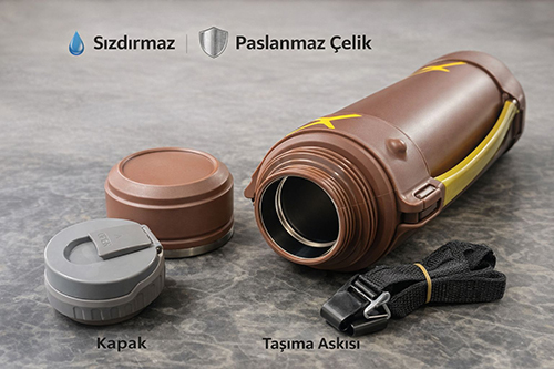 1600 ml Çift Katmanlı Vakumlu Paslanmaz Çelik Termos  - 2