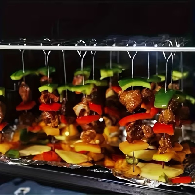 10'lu Paslanmaz Çelik Şiş Seti (20 cm) - Airfryer &amp; Mangal - 2