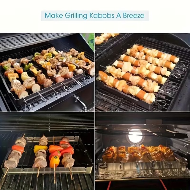 10'lu Paslanmaz Çelik Şiş Seti (20 cm) - Airfryer &amp; Mangal - 3