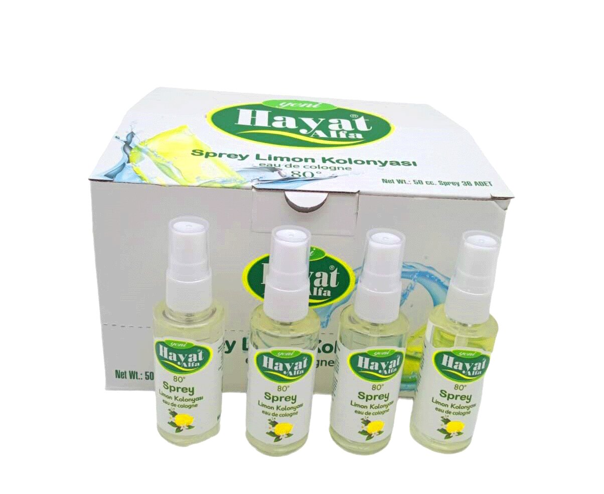 Sprey Kolonya - 50 ml - Limon Kolonyası - 80°