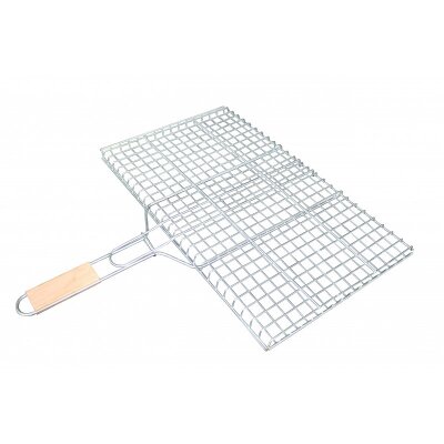 Orta Boy Mangal Izgarası - 40x30 cm - Ahşap Saplı 