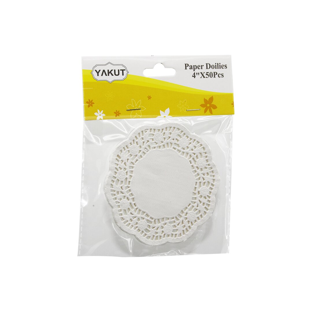 Kağıt Bardak Altlığı Seti - 50'li Paket - Dantel Tasarımlı  