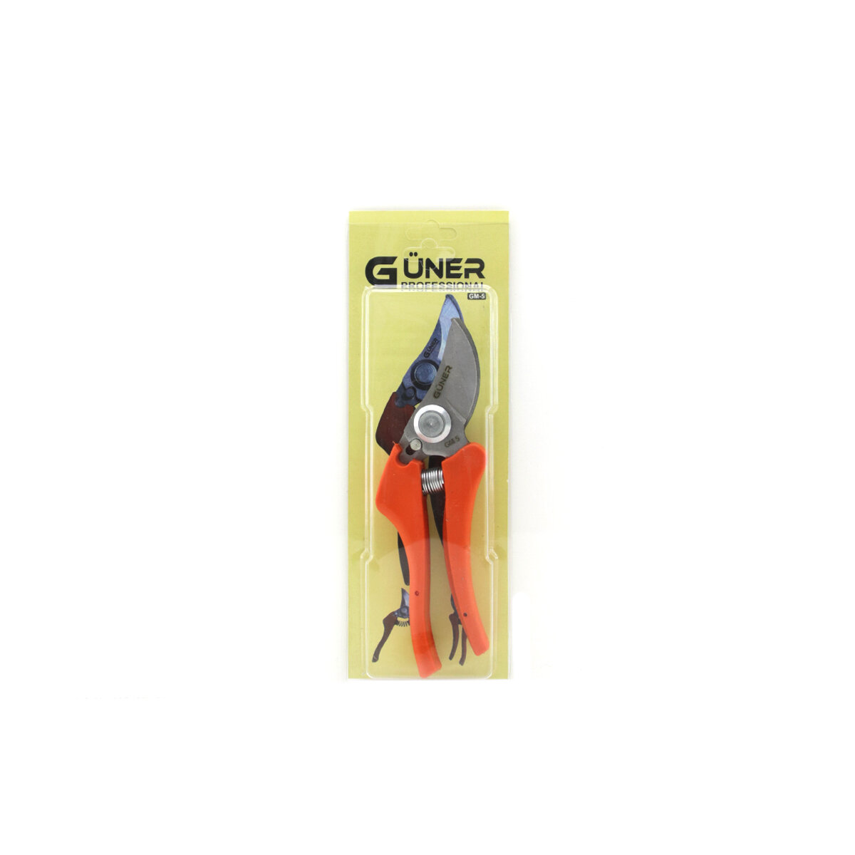 Geniş Ağızlı Bağ Makası - Metal - Turuncu Saplı  - 3