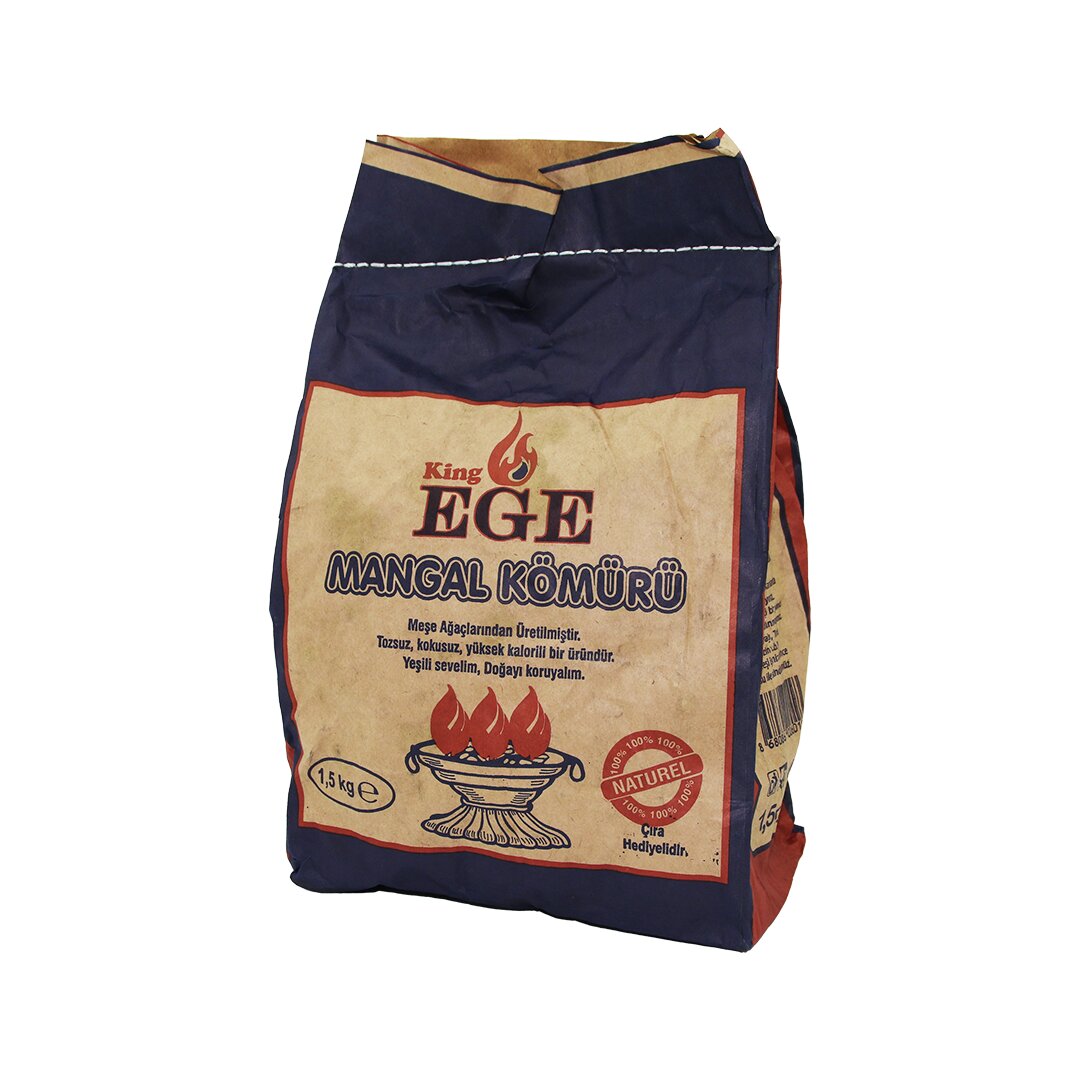 1.5 kg Mangal Kömürü - Çıra Hediyeli - Meşe Kömürü 