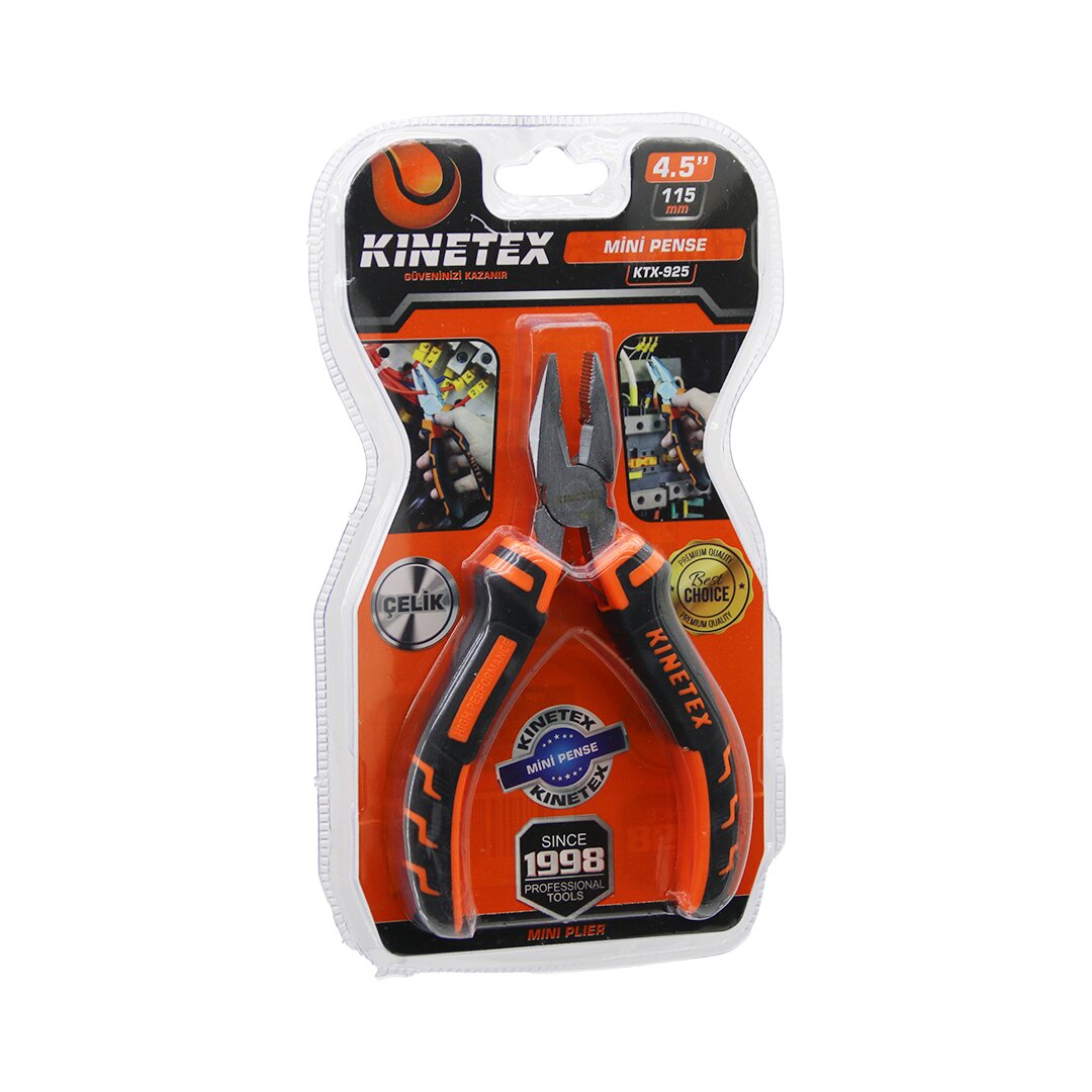Mini Çelik Pense - 4.5 İnç - 115 mm - Yaylı 