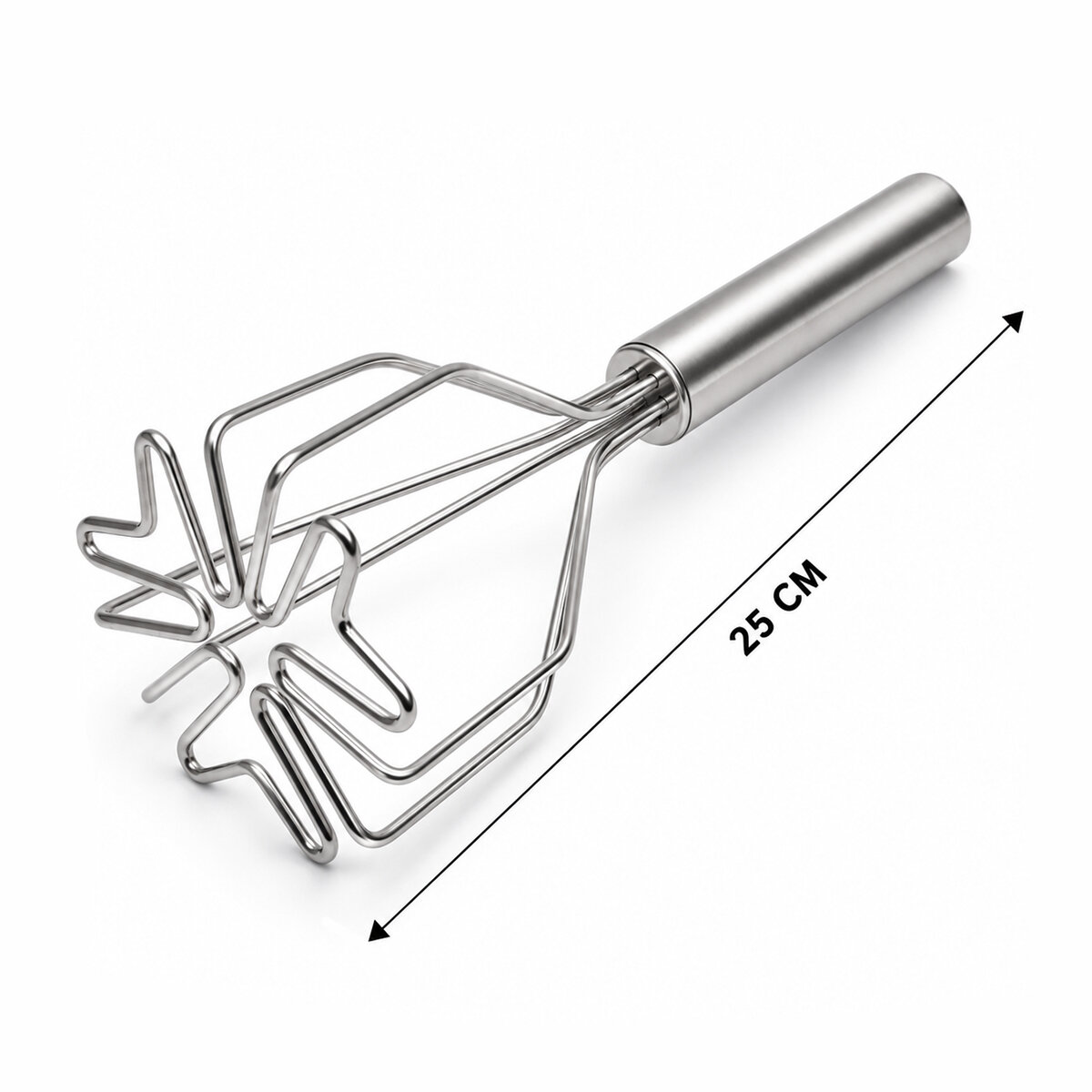 Patates Ezici - Kalp Şekilli - Paslanmaz Çelik - 26 cm Uzunluk 
