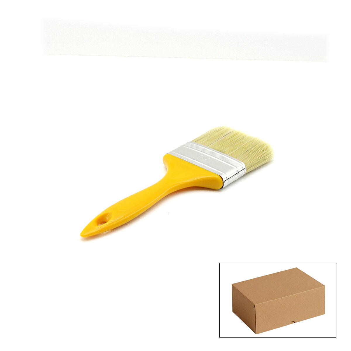 Kestirme Boya Fırçası - 70 mm - Sarı Saplı - No 3 