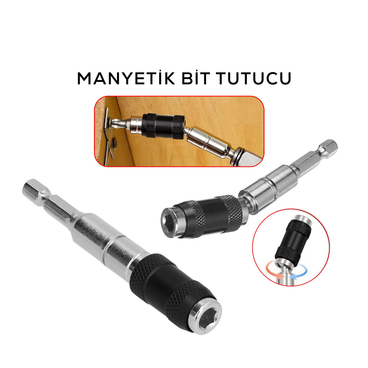 Manyetik Bit Tutucu - Mafsallı - Döner Başlık 