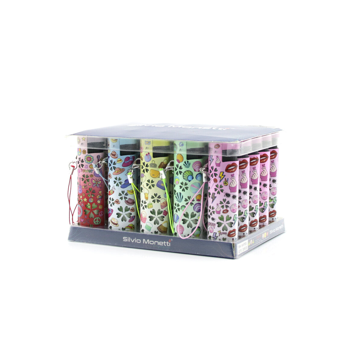 LED Işıklı Rüzgar Çakmağı - Karışık Desenli - İpli - 3
