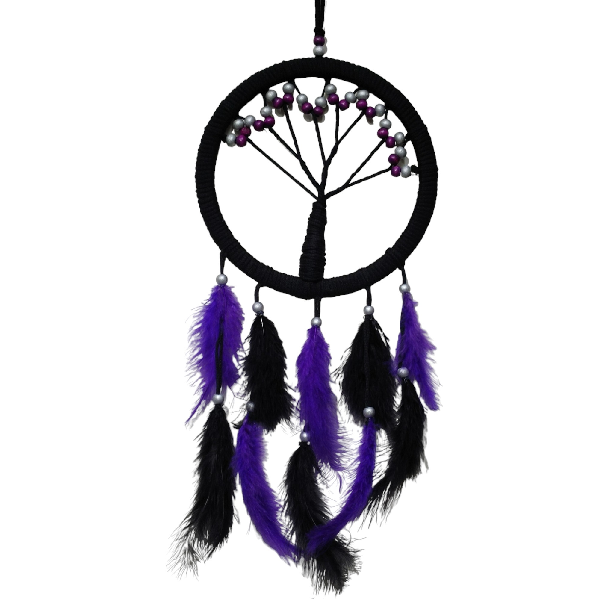 Mor İncili Hayat Ağacı Dream Catcher - 2