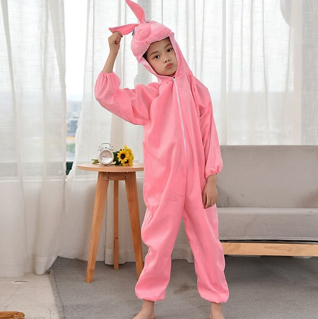 Çocuk Tavşan Kostümü Pembe Renk 2-3 Yaş - 3