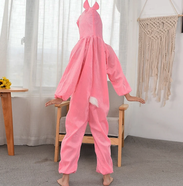 Çocuk Tavşan Kostümü Pembe Renk 4-5 Yaş - 3