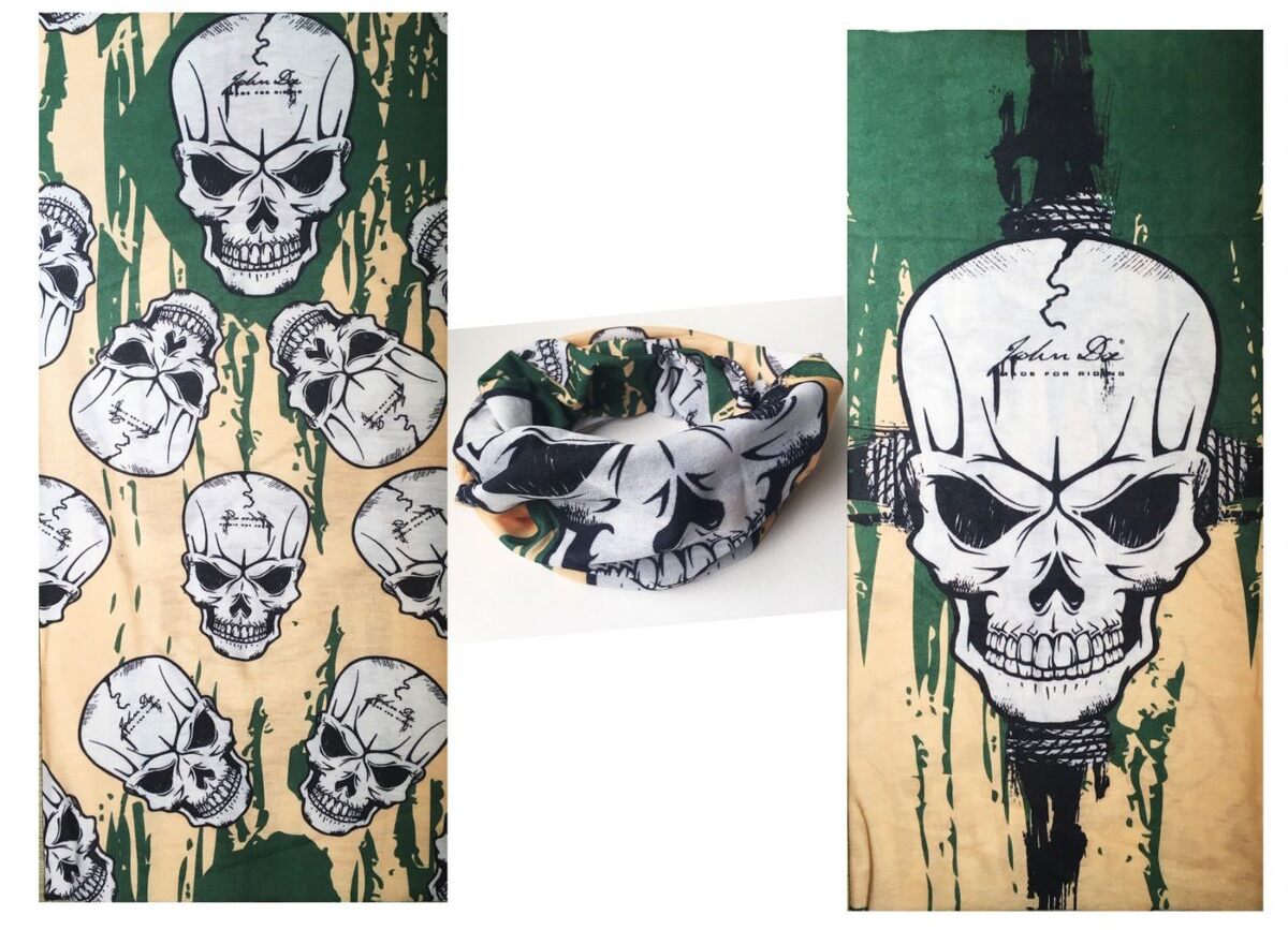 Haki Kuru Kafa Baskılı Buff Bandana 25x48 cm - 2