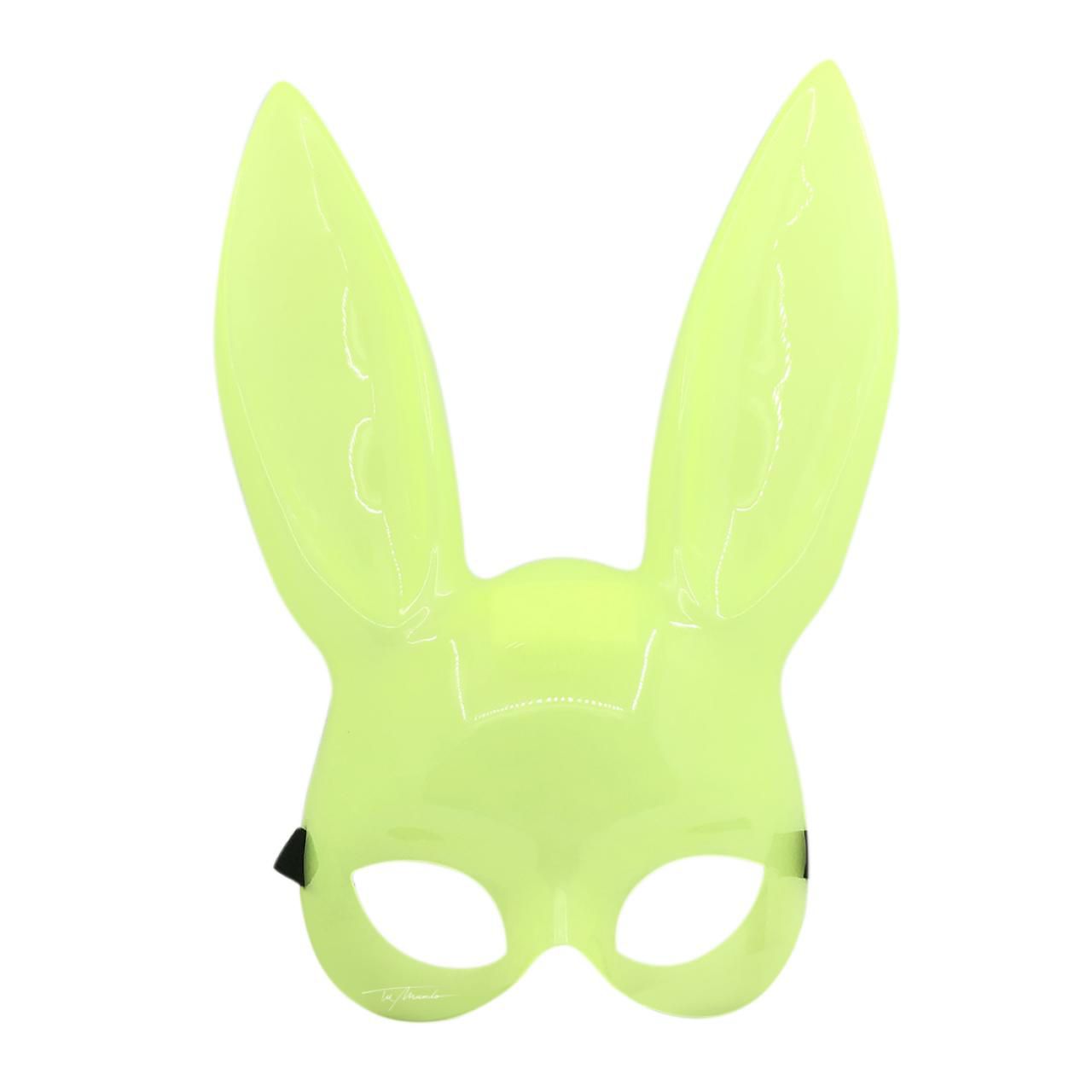 Karanlıkta Yanan Glow Floresan Tavşan Maskesi - 4