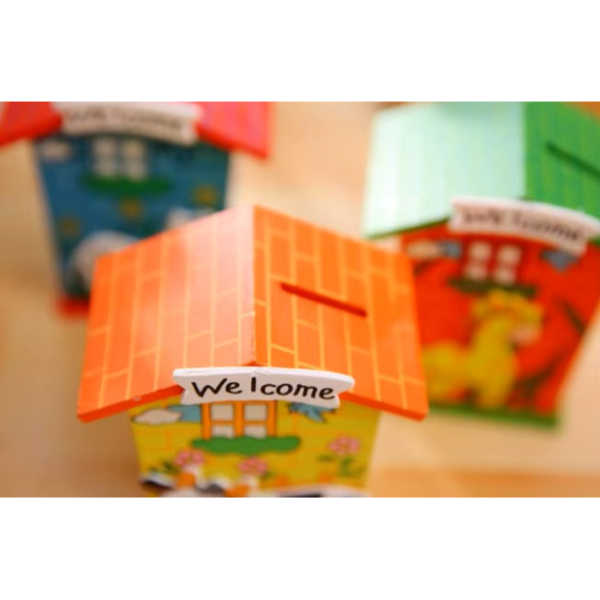 Ahşap Ev Tasarımlı Kumbara - 2