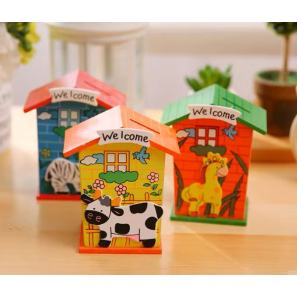 Ahşap Ev Tasarımlı Kumbara - 4