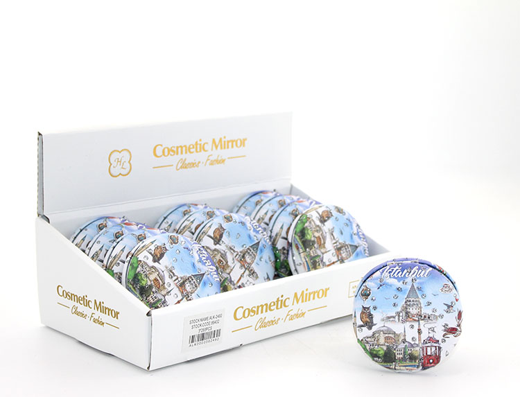 Taşlı İstanbul Tasarımı El Aynası Kalın Model 5