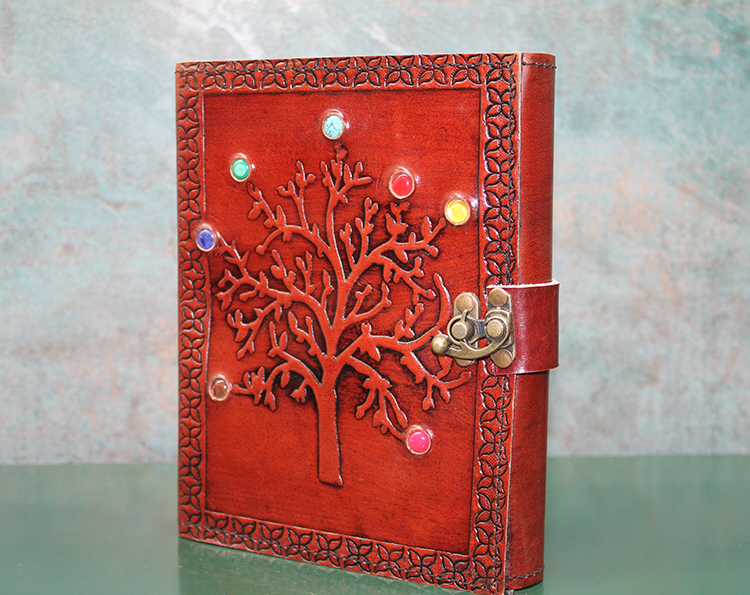 Taşlı Deri Defter Model 5