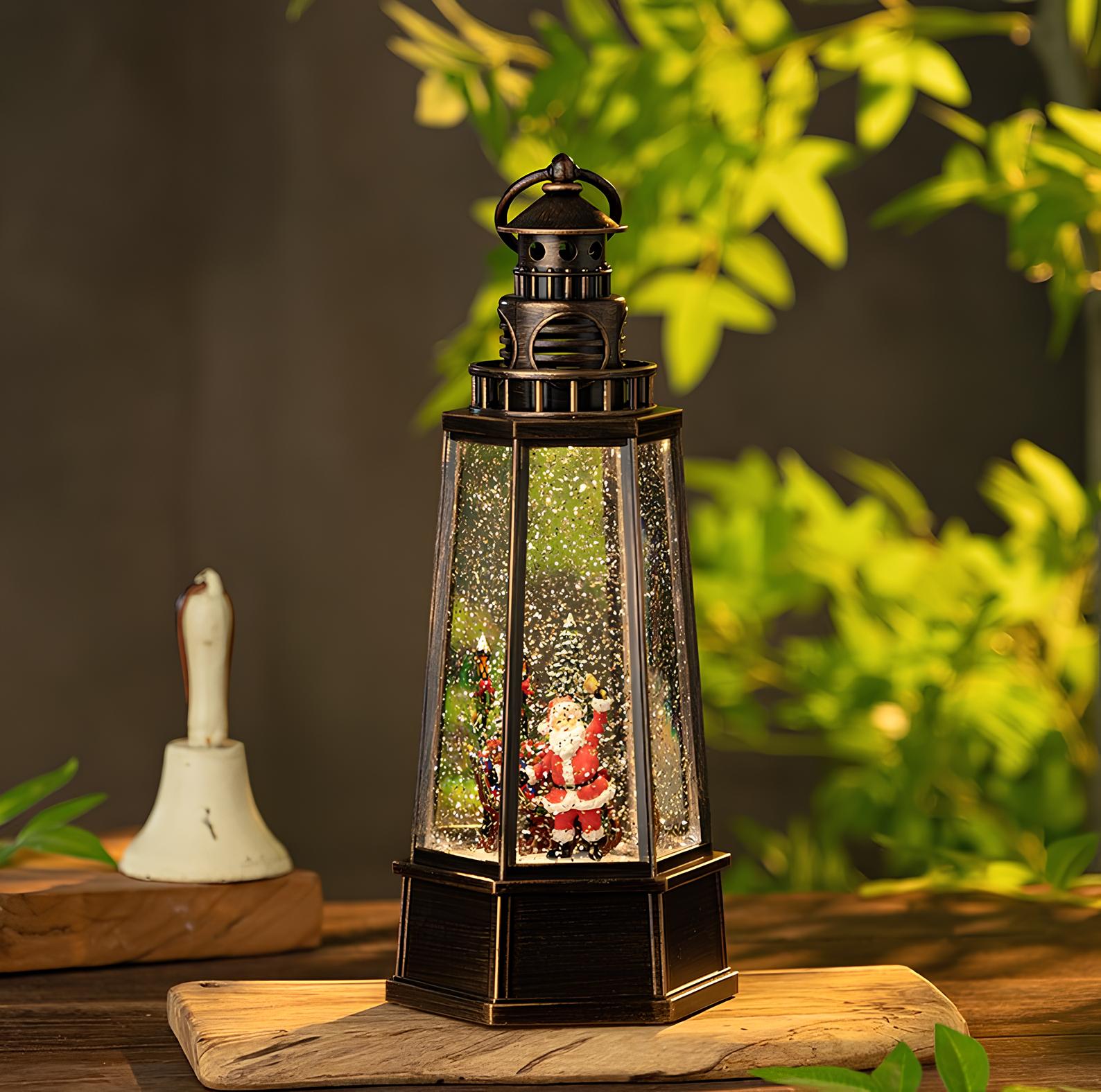 Yılbaşı Temalı Işıklı Müzikli Kar Küresi Model 5