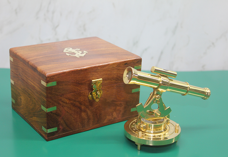 Ahşap Kutulu Pusulalı Dürbün