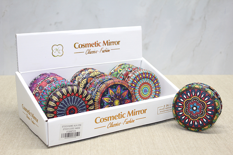 Taşlı Yuvarlak El Aynası Kalın Model 3