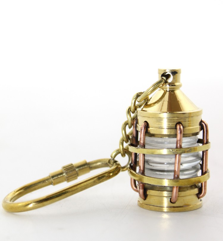 Pirinç Gaz Lambası Tasarımlı Anahtarlık  