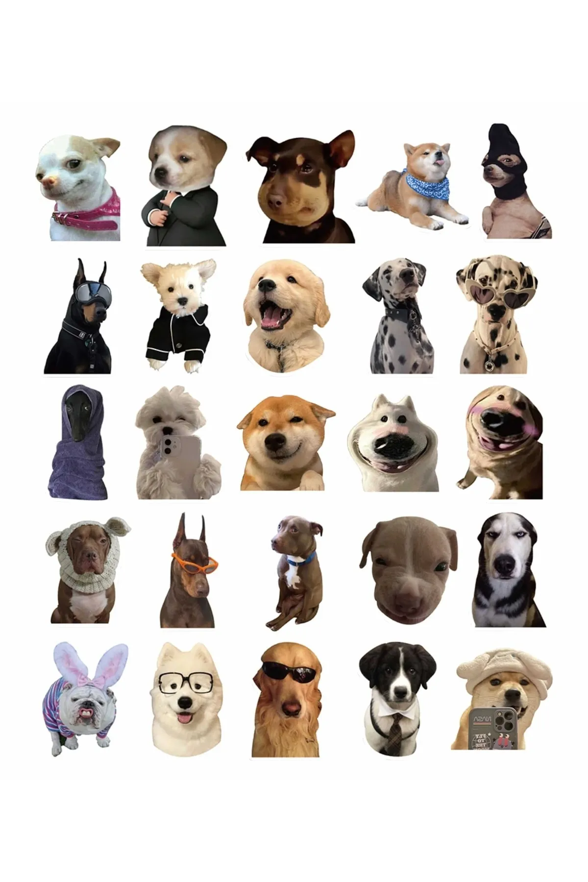 Sevimli Köpek Çıkartmaları Laptop Notebook Tablet Sticker Seti - 2