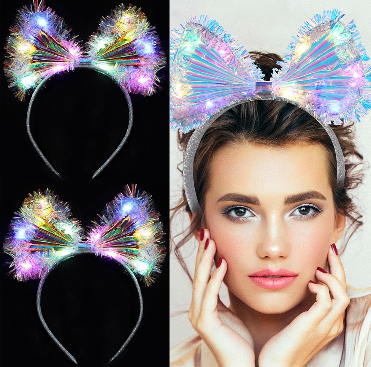Fiyonk Gece Tacı Fiber Işıklı Ledli