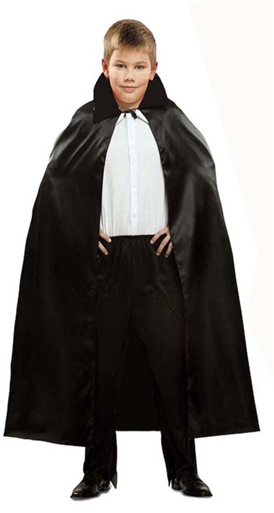 Siyah Renk Yakalı Halloween Pelerini 90 cm - 3