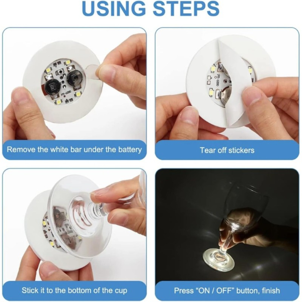 Nargile Altı Yapışkanlı Led Işık  - 5