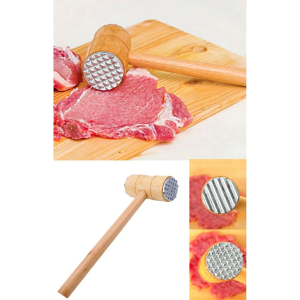 Ahşap Saplı Et Dövme Çekici  - 2