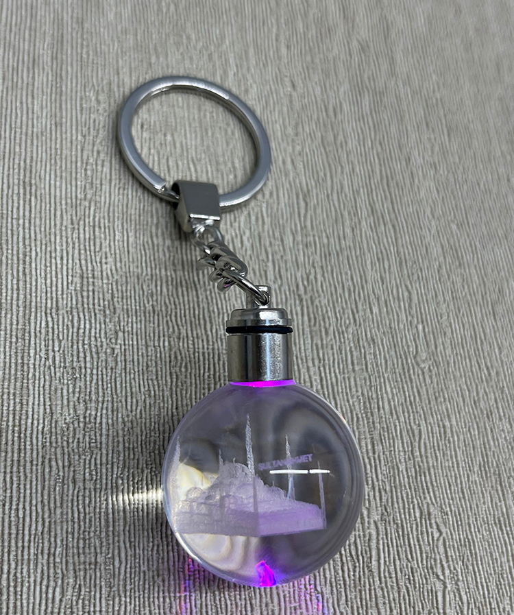 Ledli Sultanahmet Tasarımı Kristal Anahtarlık