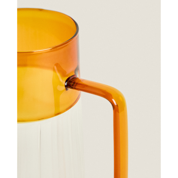 Turuncu Detaylı Cam Sürahi 1600 ml  - 3