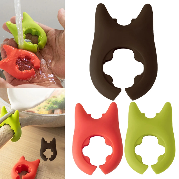 Silikon Tava Tencere Kaşık Tutucu - 4