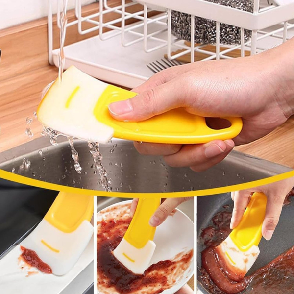 Silikon Uçlu Bulaşık Temizleme Kazıyıcı Spatula  - 3