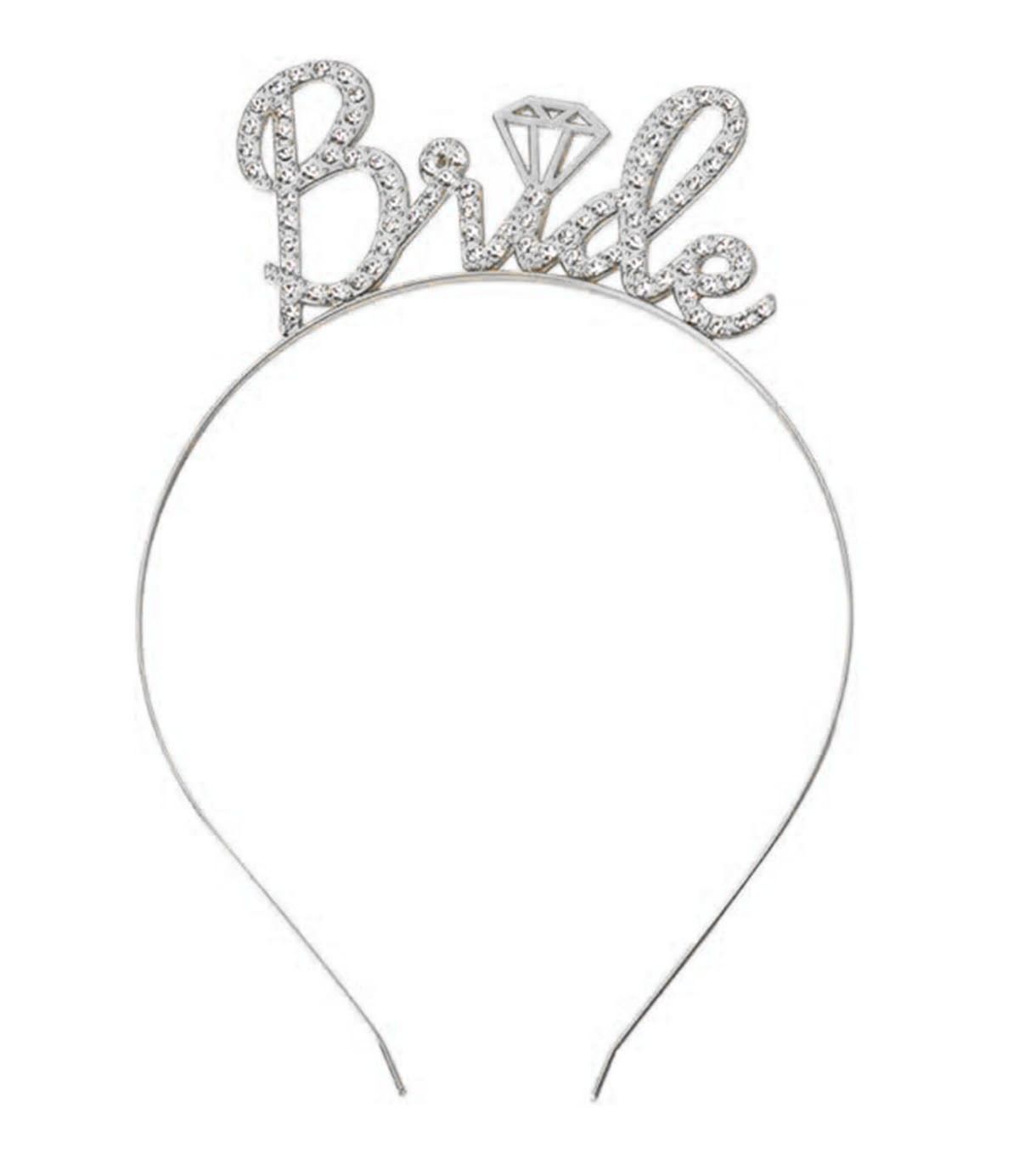 Gümüş Renkli Taşlı “Bride” Gelin Tacı - 3