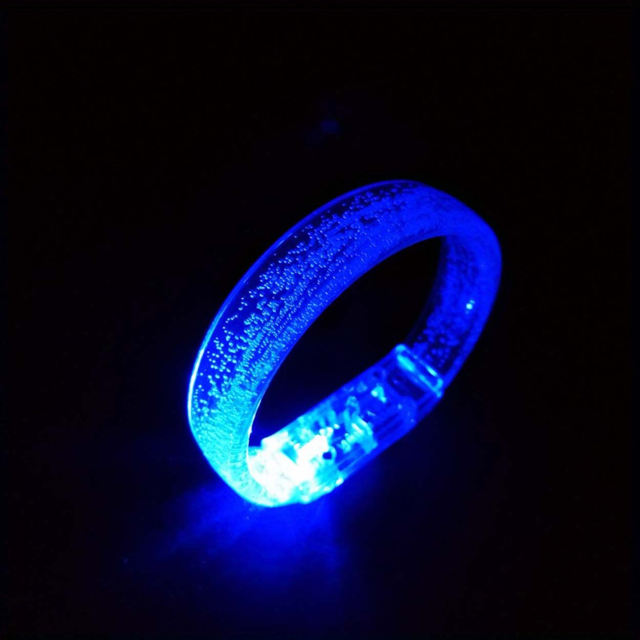 Mavi Led Işıklı Baskı Yapılabilen Pilli Bileklik Bilezik 1,5 cm Genişlik - 3