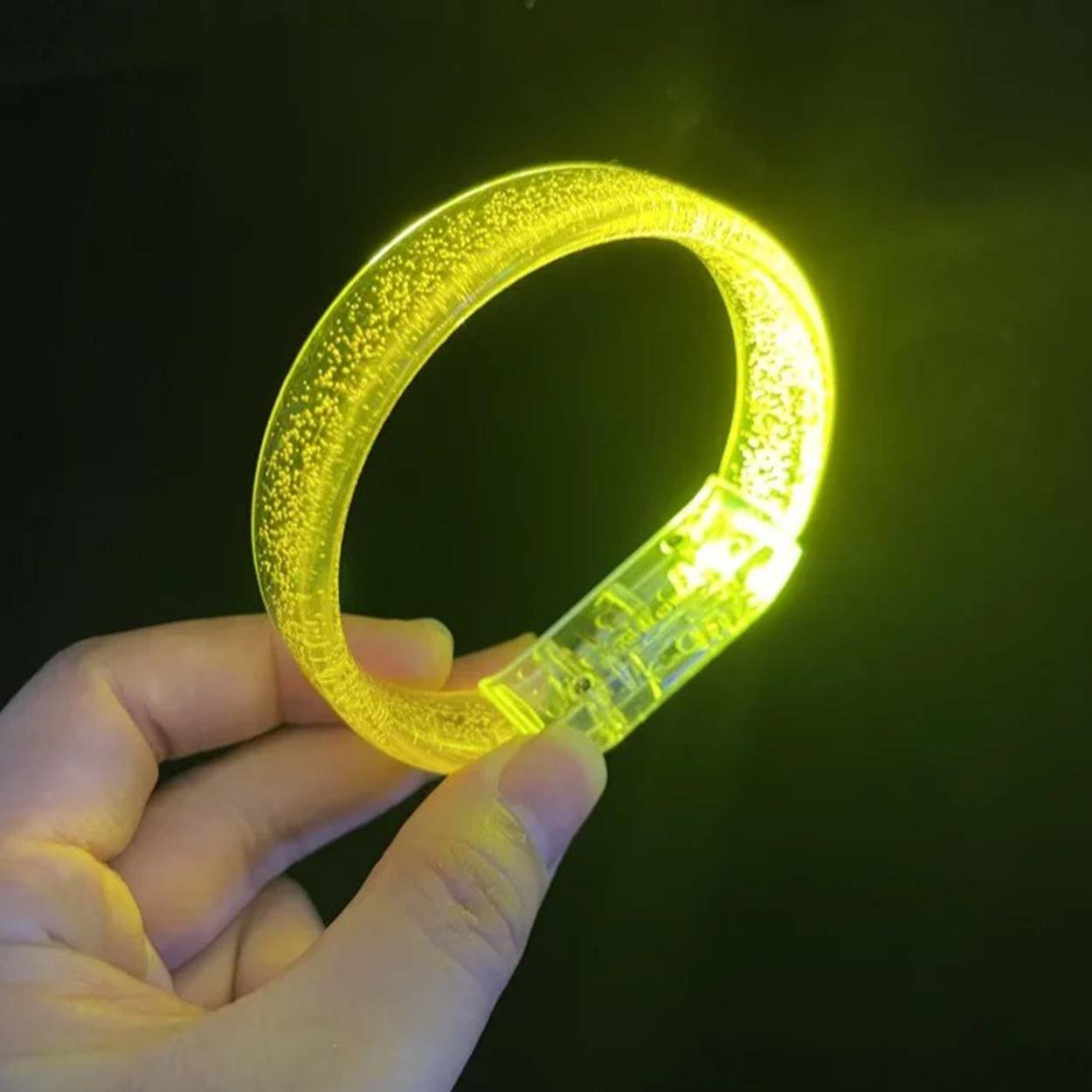 Sarı Led Işıklı Baskı Yapılabilen Pilli Bileklik Bilezik - 3