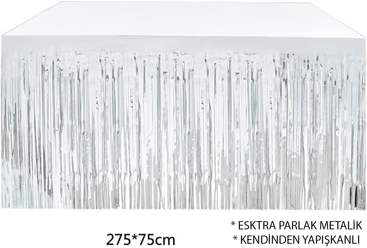 Gümüş Metalize Masa Eteği - 5