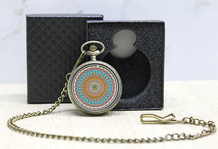 Özel Kutulu Mandala Deseni Köstekli Saat