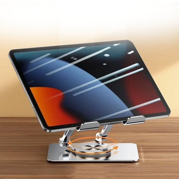 360 Derece Dönebilen Yükseltilmiş Masaüstü Ayarlanabilir Metal Tablet Standı - 4