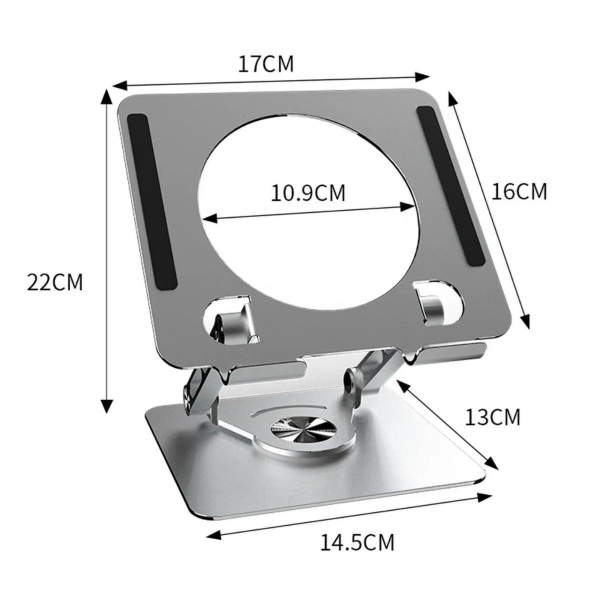 360 Derece Dönebilen Yükseltilmiş Masaüstü Ayarlanabilir Metal Tablet Standı - 3