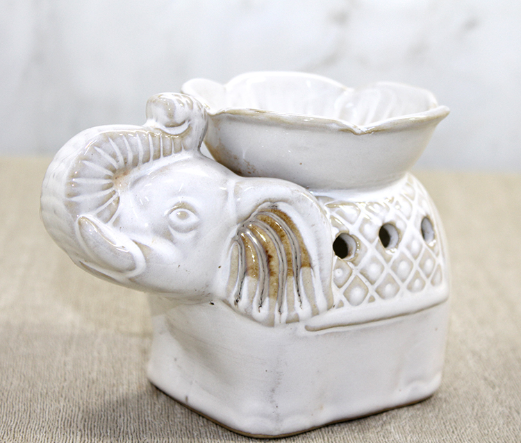 Beyaz Seramik Filli Buhurdanlık