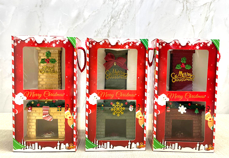 Noel Temalı Polyester Şömine Tütsülük  - 2