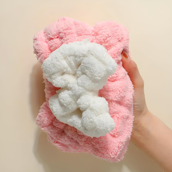 Mikrofiber Örgü Saç Kurutma Bone Havlu - 3