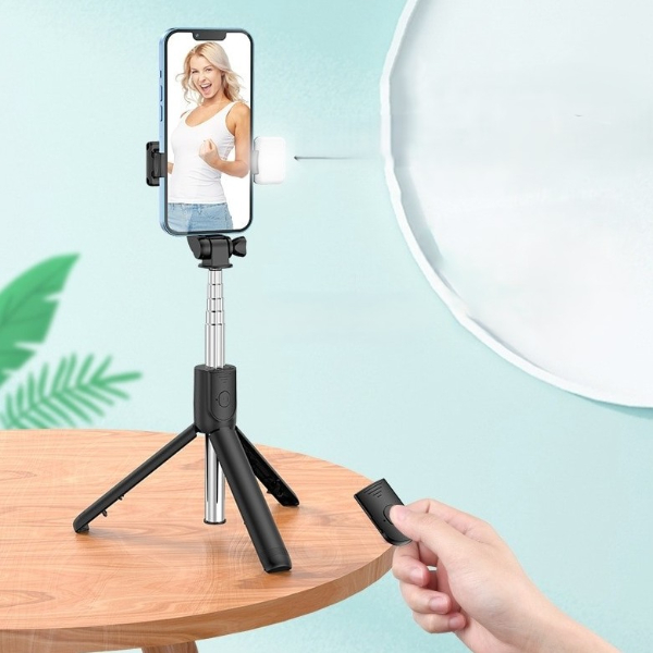 Uzaktan Kumandalı Tripod Özellikli Selfie Çubuğu  - 3