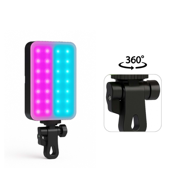 Clip-Fill Taşınabilir Mini RGB Led Selfie Işığı