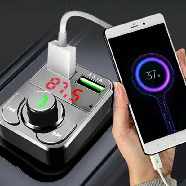 QC 3.1A USB &amp; PD /TF FM Transmitter - 3