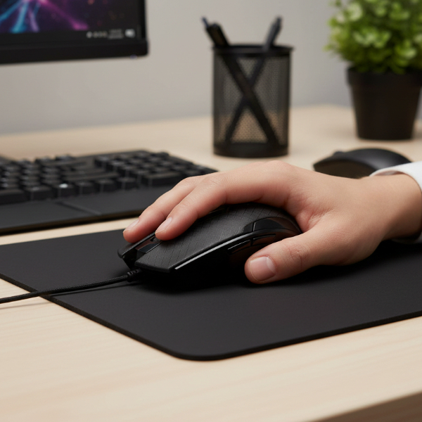 Siyah Mat Desenli USB Kablolu 3D Optik Mouse - 2